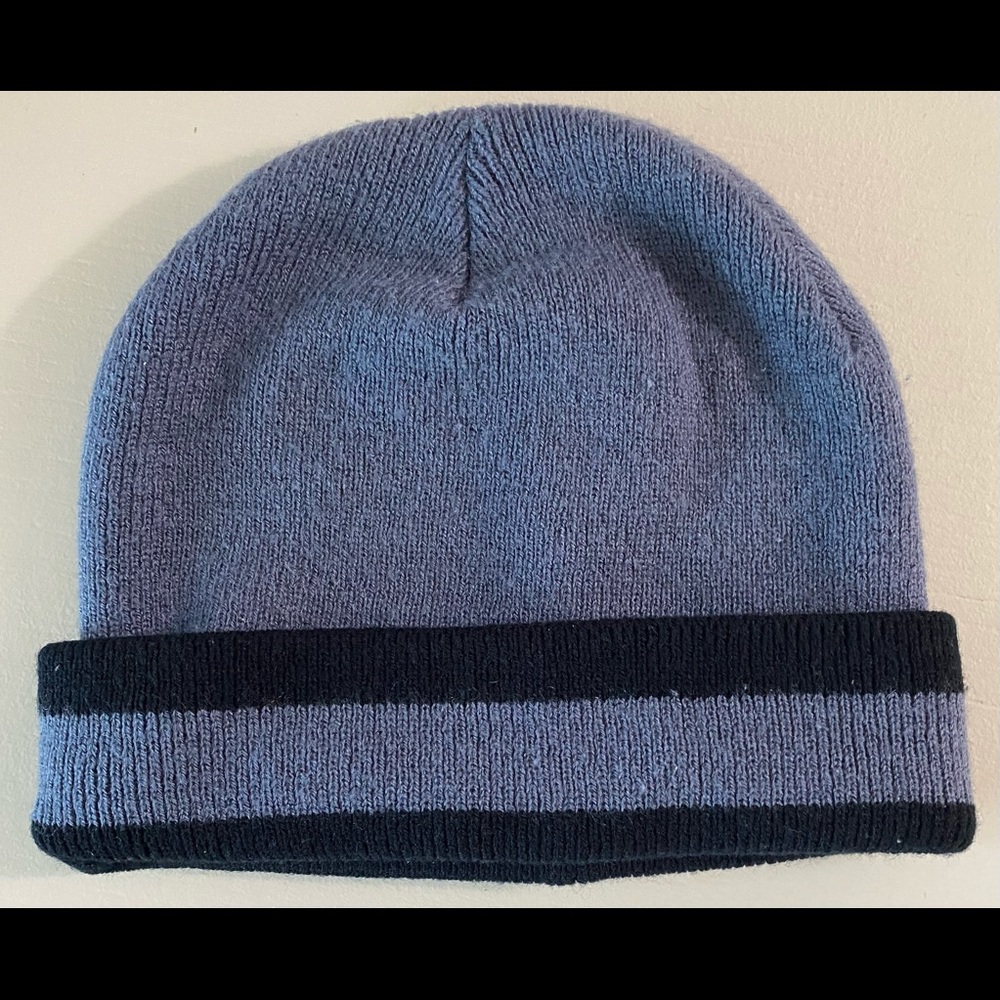Grey and black beanie